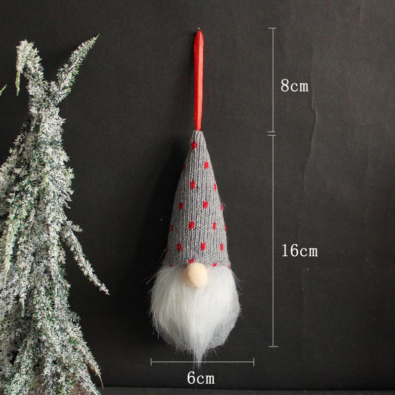 Вязаная шерстяная кукла Forest Man - Маленькая безликая рождественская елочная подвеска