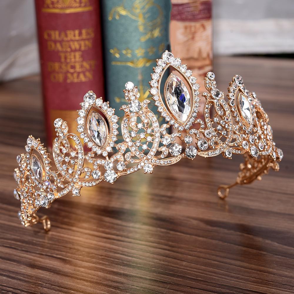 New Bridal Headwear, European Crystal Rhinestone Crown, Wedding Hair Accessories, Headband, Wedding Accessories