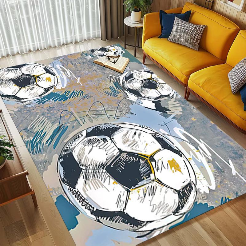 Soccer Art Living Room Nonslip Area Rug Soft Carpet For Bedroom Game Playroom Sofa Office Home Decor Doormat Christmas Gift C92648