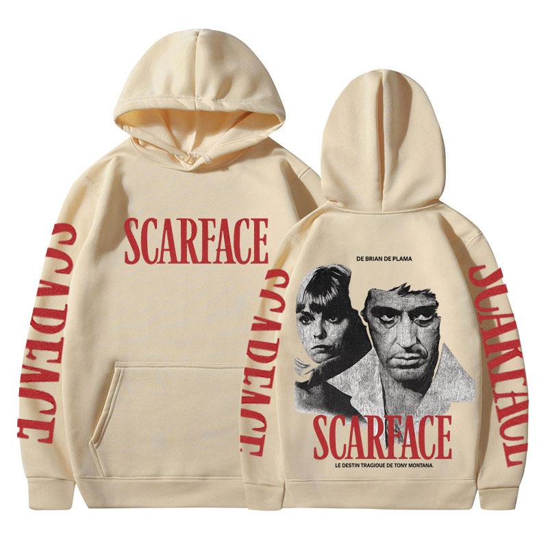 Gang Movie Scarface Hoodies Tony Montana Face Al Pacino Sweatshirts Men Women Clothing Oversized Long Sleeves Fleece Pullovers