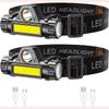 Outdoor Lighting Magnet Headlights COB Work Lights Dual Light Sources Strong Light Infinite Dimming USB Night Fishing Headlights