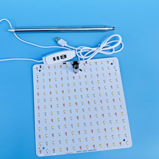 Телескопический фитолампа с автоматическим таймером включения/выключения, регулируемая высота, светодиод полного спектра