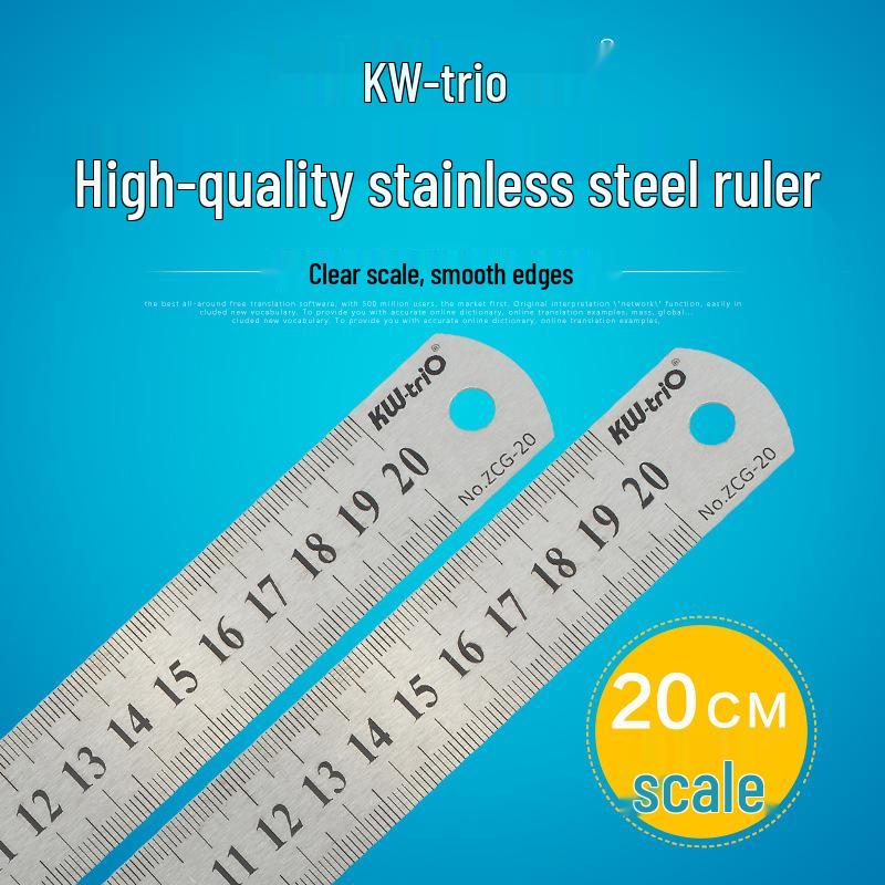 Линейка прямая из нержавеющей стали 50 см - Прочная металлическая линейка для деревообработки, учебы и офиса.