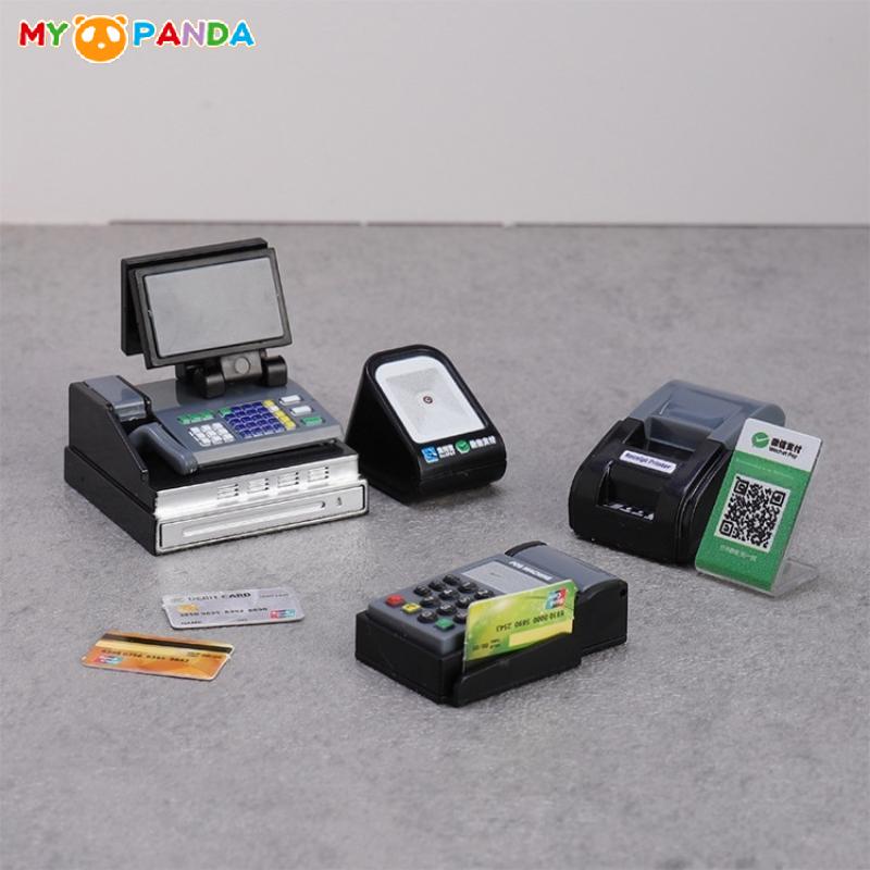 1 Комплект Мини-Супермаркет Кассовый Аппарат и POS-Терминал для Кукольного Домика Набор Для Домашнего Использования Декор Для Всех Типов Комнат Высокое Качество