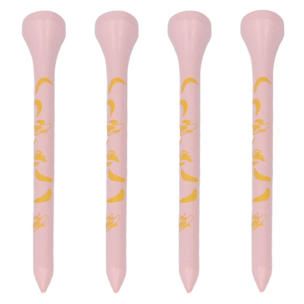 30 шт. Бамбуковые деревянные гольф-ти 8 см с принтом черепа Деревянные гольф-ти Аксессуары для гольфа Розовый