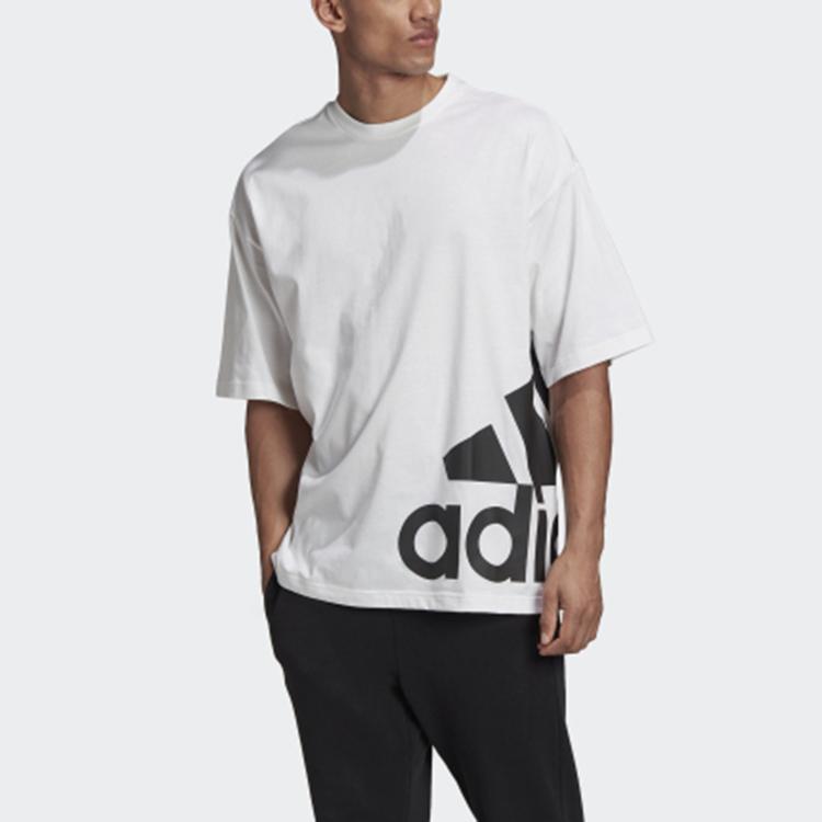 adidas Футболка с логотипом Essential, мужские топы, белая FR6608