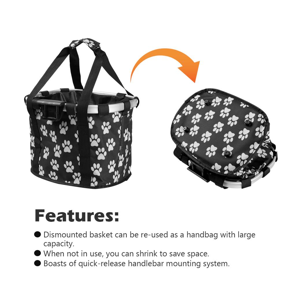 Съемная корзина для велосипеда, передняя сумка для велосипеда, сумка для домашних животных, парусиновая передняя сумка, рама из алюминиевого сплава, корзина для домашних животных