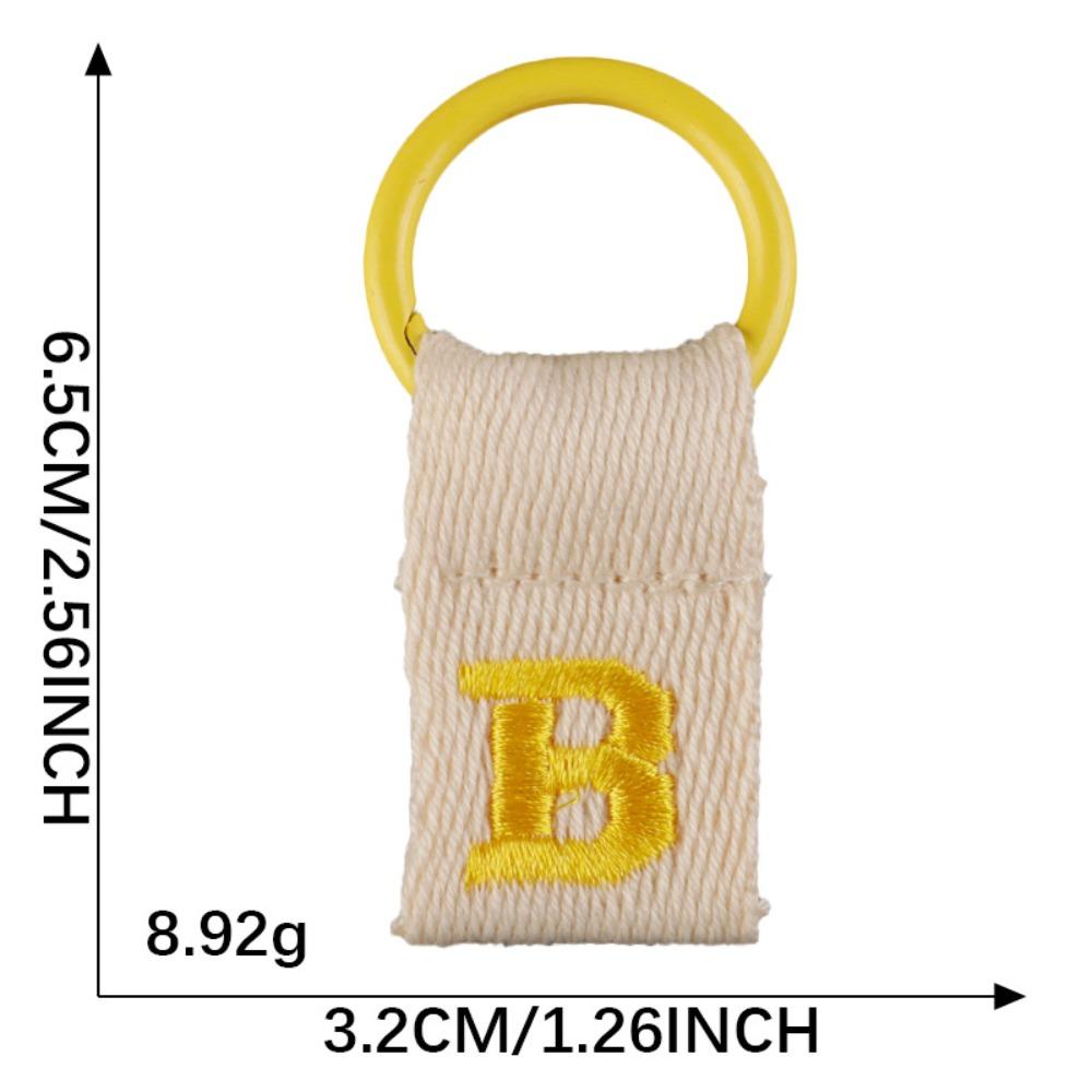 Embroidery 26 Letter Key Chain Key Ring Business Key Holder Creative Alphabet Car Key Buckle  Man