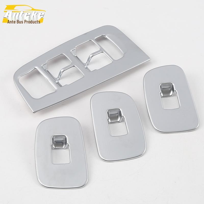 XC60 Lifter Switch Decorative Frame: Fits 18 Models, Car Window Glass Armrest Switch Button Sequin Sticker