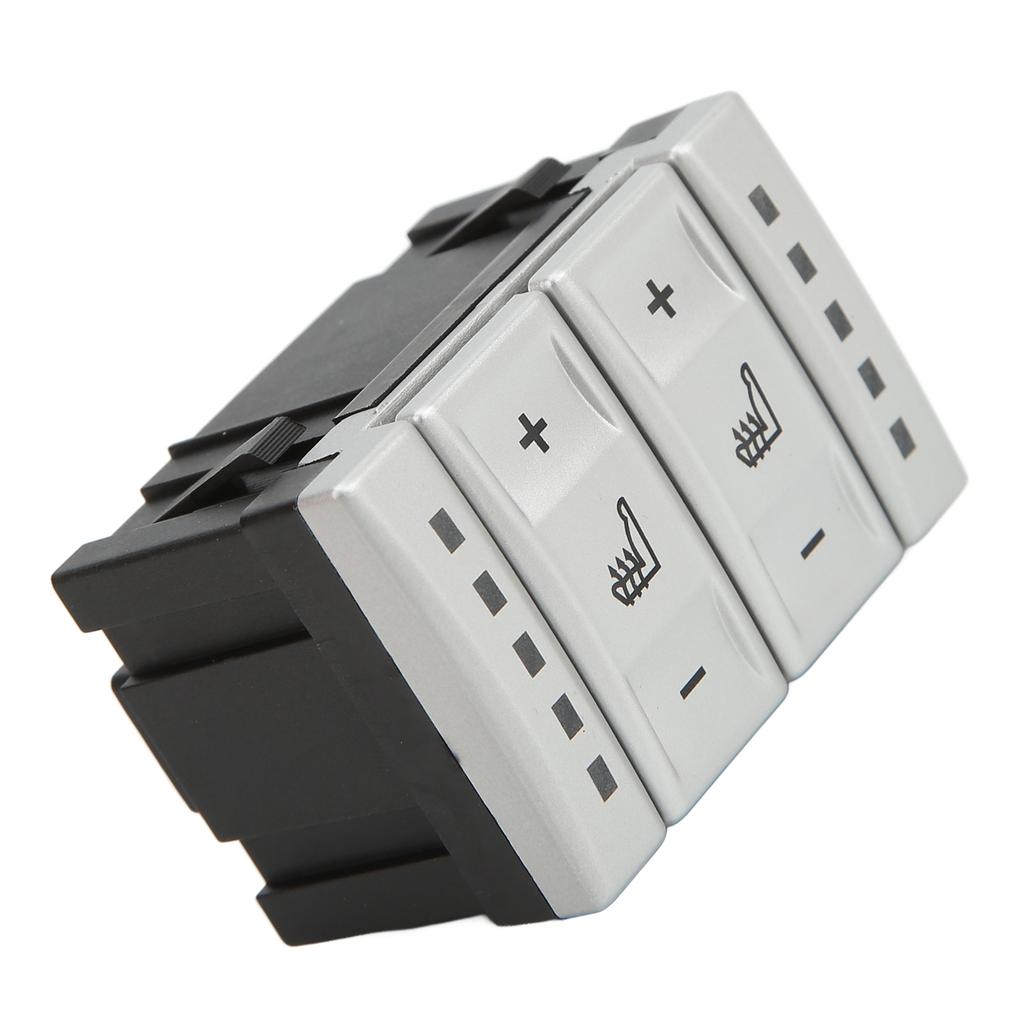 Car Seat Heating Button Switch Silver BS7T19K314AB ABS Replacement for Ford Galaxy