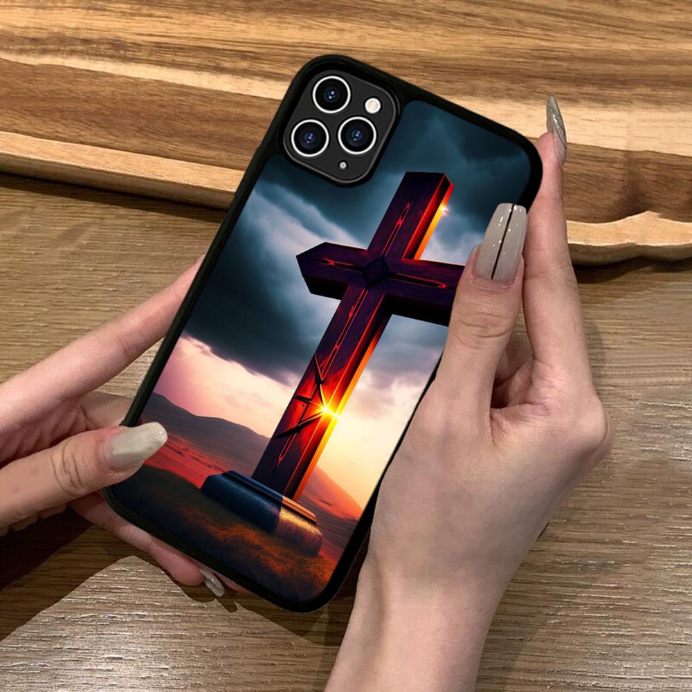Чехол для телефона Библия Христианский Иисус Крест Силикон PC+TPU Для Для IPhone 11 12 13 14 15 16 Plus Pro Max Чехол