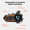 Motorcycle Helmet Intercom BT5.0 Hands-free Interphone for Motorcycle Riders 300M Range IP67