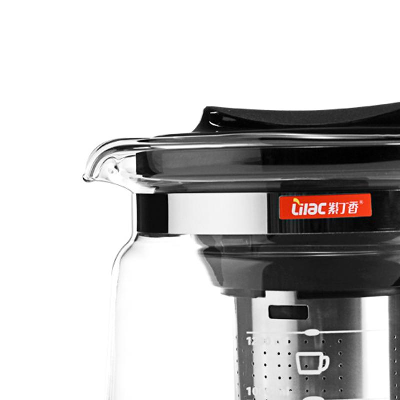 Сиреневый 1500 мл фильтруемый термостойкий утолщенный стеклянный чайник из боросиликатного стекла китайский чайник подогреваемый стеклянный чайный сервиз