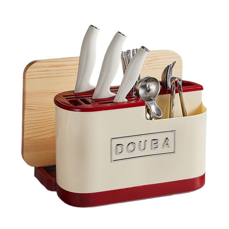Многофункциональный держатель для кухонных ножей и разделочных досок Dopamine со встроенным хранилищем.