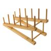 Кухонные принадлежности Кухонное хранение Бамбуковая сушилка для посуды Сушилка для посуды Держатель для хранения Чаша Полка для посуды 2023
