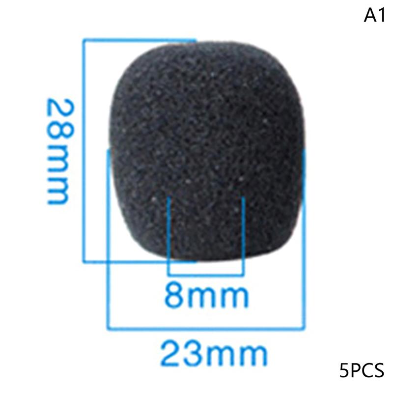 - 5 шт. Поролоновая насадка на микрофон наушников Ветрозащита для микрофона Губка для наушников Черный Специальный набор для микрофона Замена для гарнитуры -