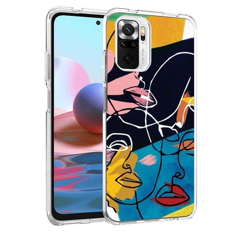 Abstract Line Women Face Case Phone Cover for Xiaomi Redmi 13 13C 14C 12 12C 10 10C 10A 9 9C 9A 9T 8 8A 7 7A 6 Pro 6A K70 K60 K4