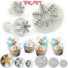 3pcs/set Snowflake Plunger Cutter Mold Fondant Cake Decoration Mould Sugar Clay Crafts Baking Tools Christmas Party Kitchen Tool