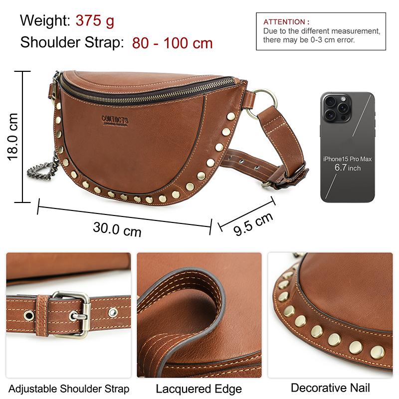 CONTACT'S Женские поясные сумки из натуральной кожи Роскошные дизайнерские поясные сумки Сумки через плечо Женские нагрудные сумки Карманные дорожные сумки для телефона