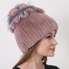 New Winter Real Rabbit Fur Beanies Hat Women 100% Genuine Real Rex Rabbit Hat Good Elastic Knitted Rex Rabbit Fur Caps