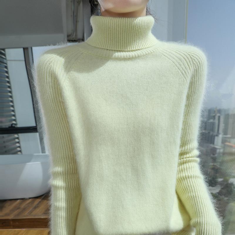 Женский кашемировый свитер Qinghe кашемир 30% кашемир 30% норка 30% шерсть 10% нейлон Женский осенне-зимний толстый кашемировый свитер мягкий и теплый