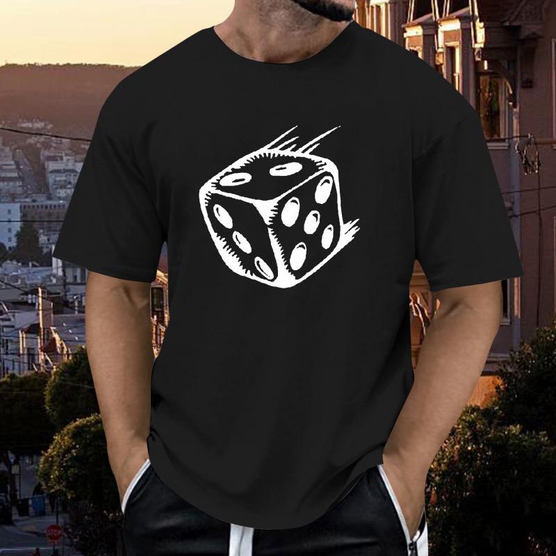 Мужская модная футболка с коротким рукавом и 3D цифровой печатью в простом стиле