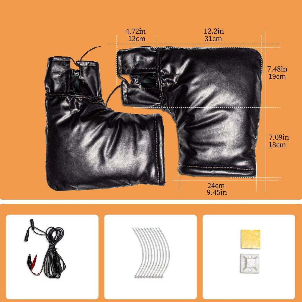 Зимние накладки на руль мотоцикла 12В Греющиеся перчатки Водонепроницаемые перчатки на руль мотоцикла Для скутера Велосипеда Поездок на работу