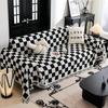 Nordic Style Sofa Cover Cloth Simple Modern Chessboard Sofa Cushion All-Inclusive Sofa Cover Four Seasons Universal Sofa Towel