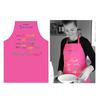 [Q0838] - Детский фартук "Menu Gourmand" розовый фуксии - 59x46 см