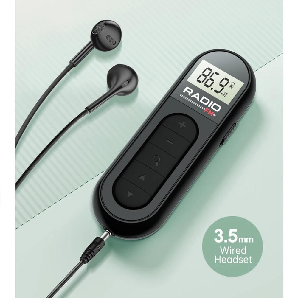 Rechargeable Portable FM Radio Pocket Digital Radio,Transistor Walkman Small Radio On Batteries for Hiking Walking