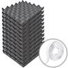 Capacity 3cm Corrugated Set of 12 Soundproofing Fast Corrugated Urethane Foam Sponge Sound Absorbing Material Cushioning Material 25cm X 25cm Density