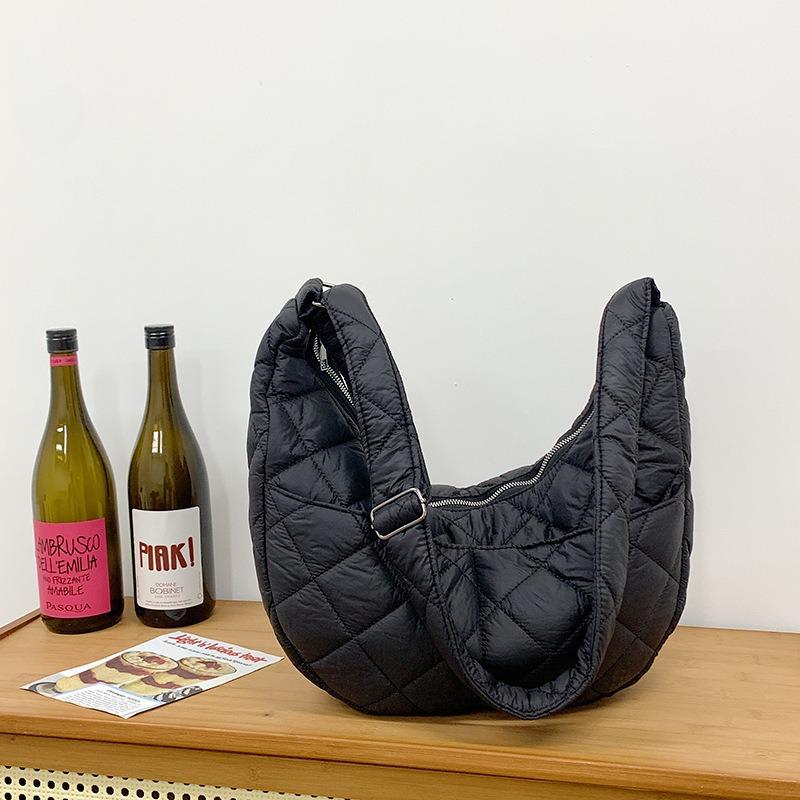 Модная ромбовидная простая сумка кроссбоди, повседневная вместительная сумка-пельмень, легкая универсальная студенческая сумка на плечо