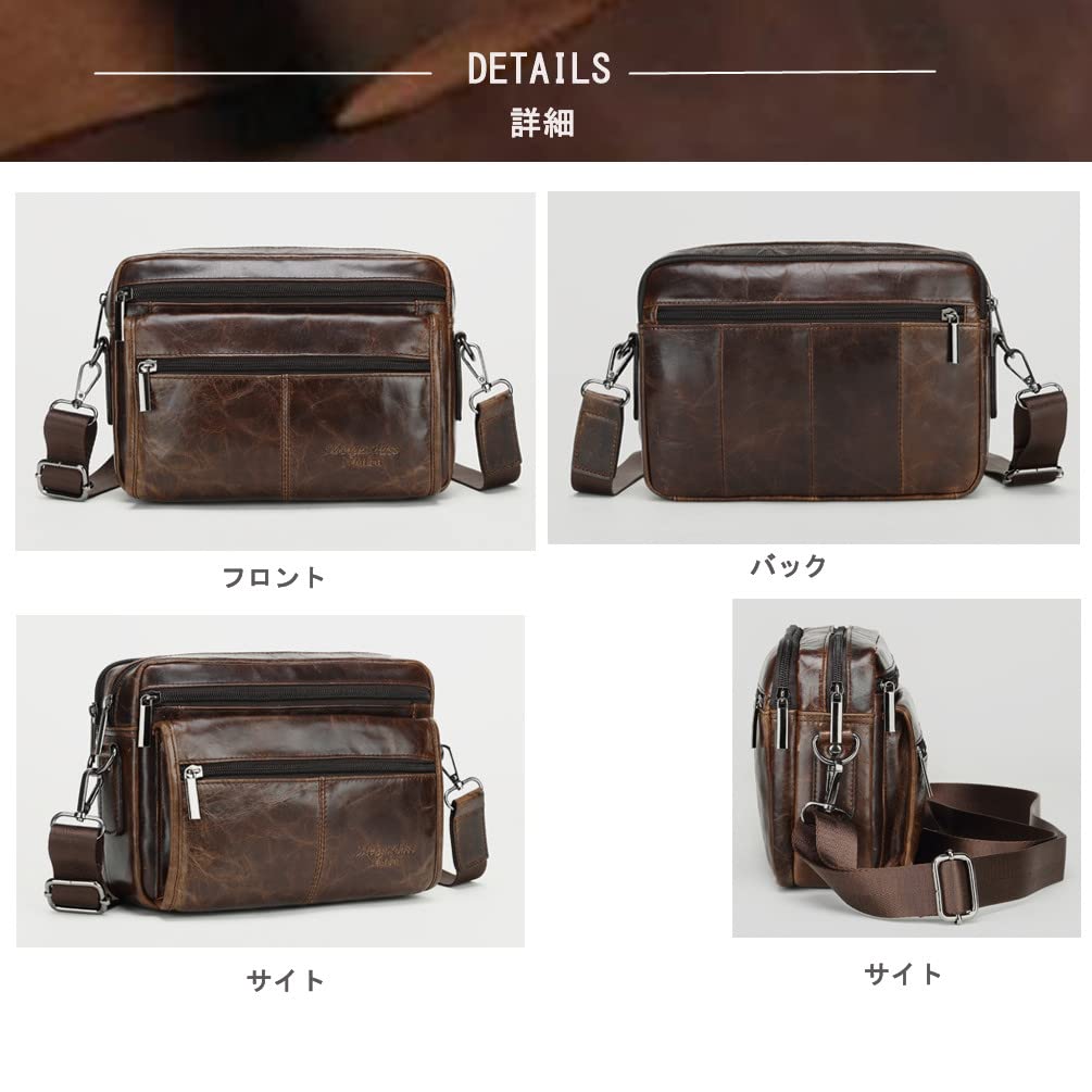 Meigardass Натуральная кожа Мини наплечная Горизонтальная наплечная Сумка-мессенджер Кроссбоди Практичная для формальной обстановки и поездок на работу Мужская сумка, Кошелек, Кошелек, Сумка, Сумка,