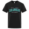Est 1905 L0S Angeles California Letter Print T Shirt Men Women Fashion Tshirts Cotton Tops Loose Street Hip Hop T-Shirts
