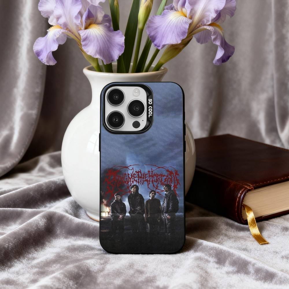 B-Bring M-Me the Horizon Чехол-бампер для телефона iPhone17,16,15,14,13,12,11 Plus,Pro Max Конфетный Серебряный Покрытие Внутренняя Крышка