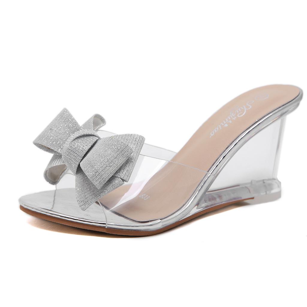 Новые летние босоножки на высоком каблуке, прозрачные туфли со стразами, простая пикантная женская обувь