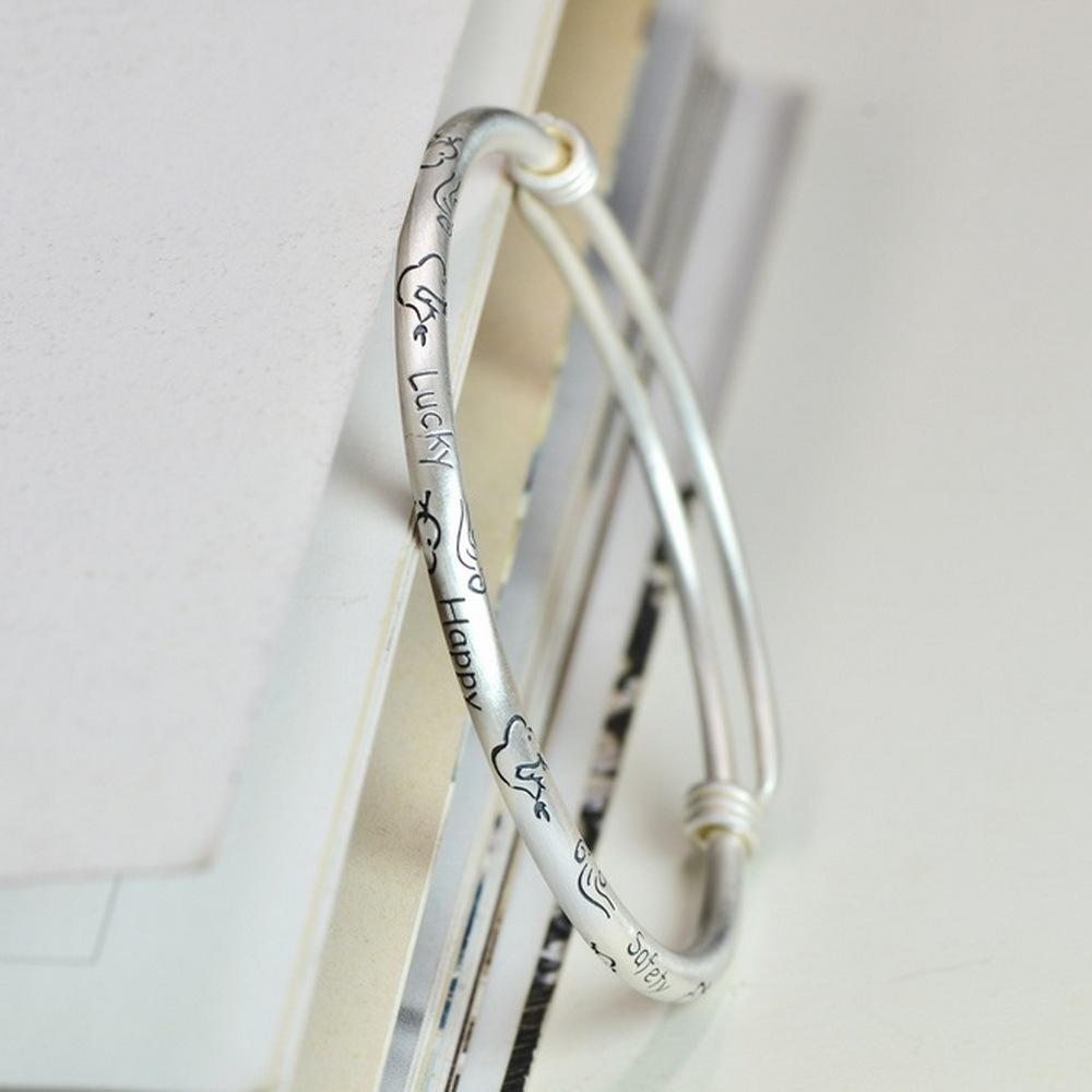 2023 Zuyin S999 Primordial Year Xiangyun Moe Dragon Bracelet for Women Simple Solid Cute Student Young Style Bracelet New