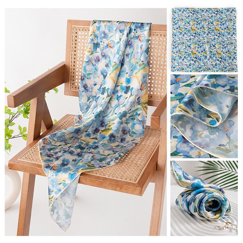 Mother's Day Silk Scarf Gift Set: 100% Mulberry Silk Square Shawl