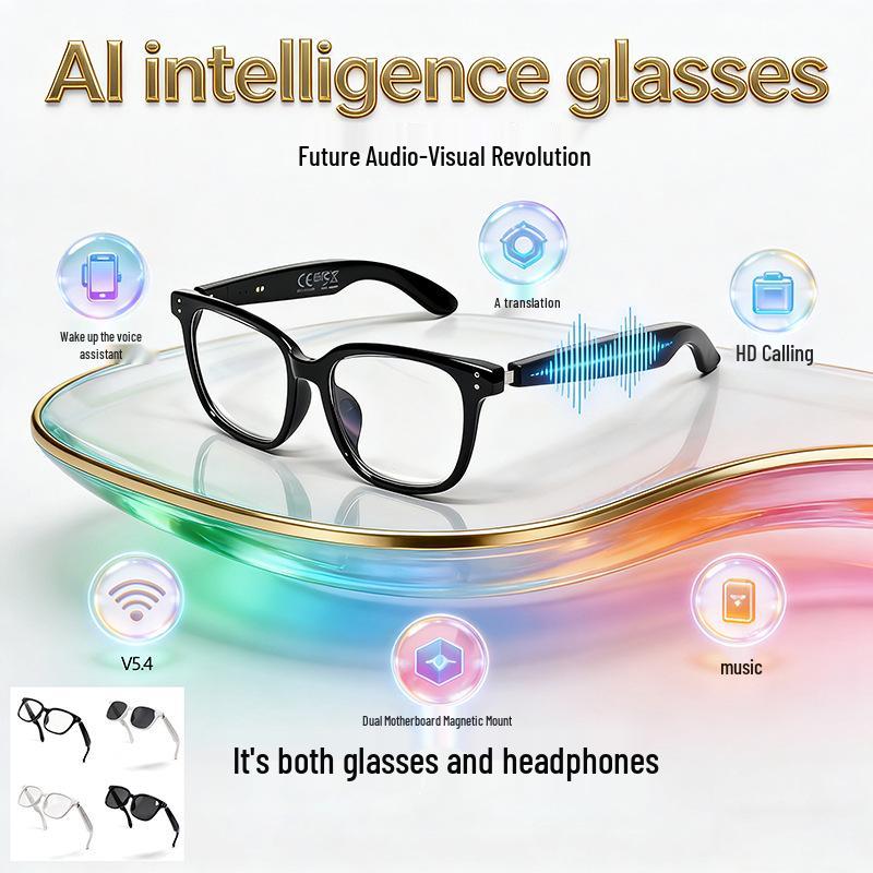 AI Bluetooth-очки F66: Умные очки с переводом в реальном времени на 100+ языков, для музыки и звонков
