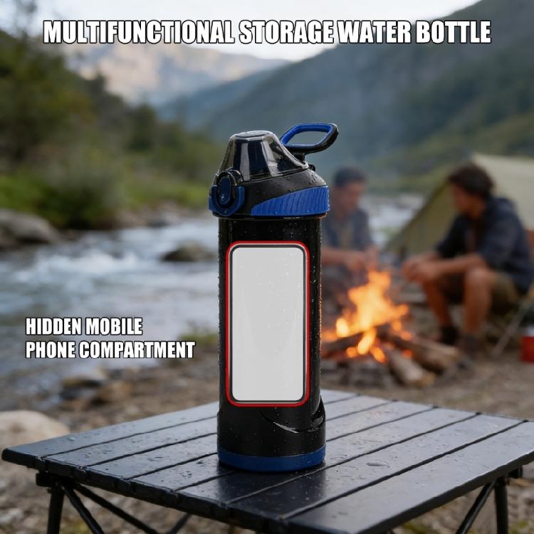 Unassuming Yet Practical Metal Travel Cup Equipped With A Secret Waterproof Compartment Multipurpose Drink Flask