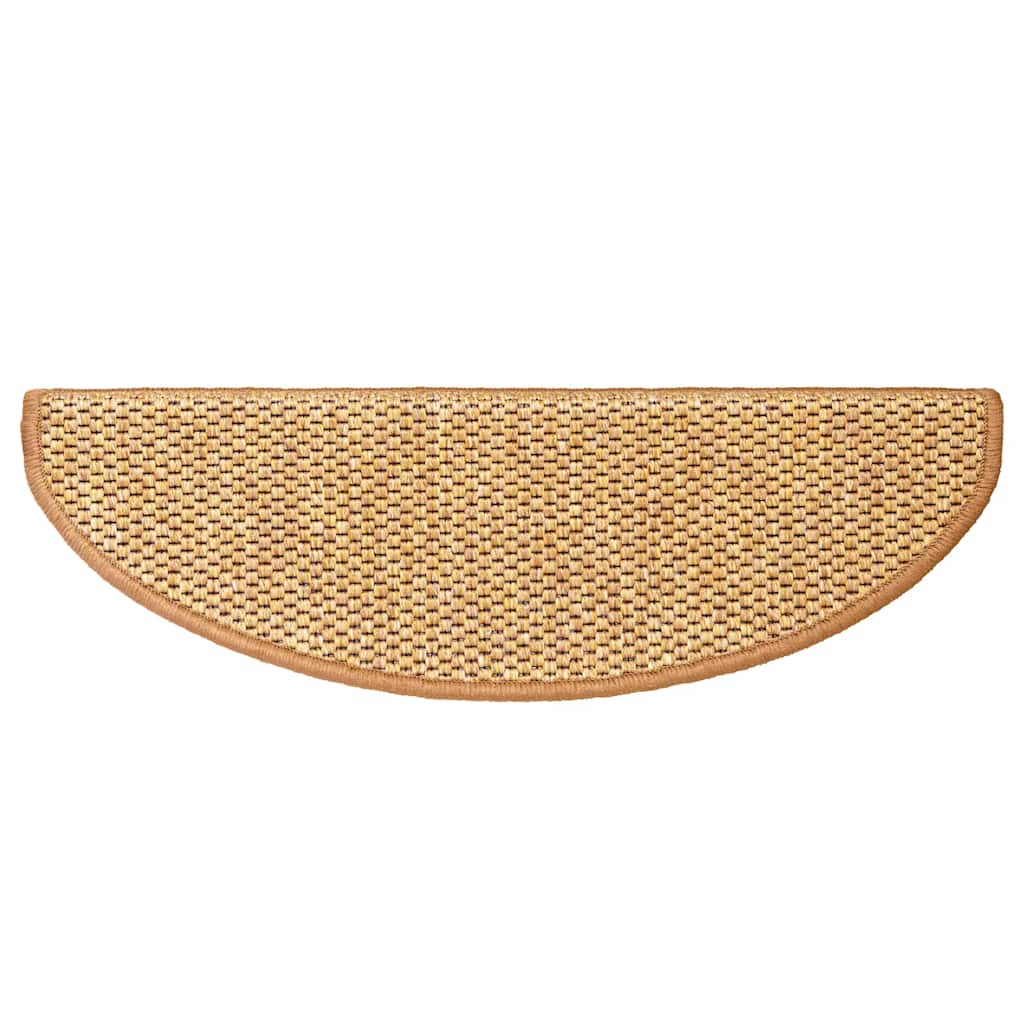 Self Adhesive Stair Mats Sisal Look 15 pcs 65 x 21 x 4 cm Sisal