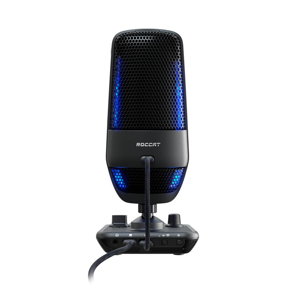 ROCCAT Condenser Microphone Torch USB Gaming Microphone PC Game Distribution RGB Pickup Pattern 3 Types Studio Grade Boom Arm Compatible Windows 7 or