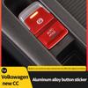 Декоративная наклейка на кнопку разблокировки двери автомобиля подходит для Volkswagen VW, новые аксессуары для внутренних кнопок из алюминиевого сплава CC
