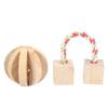 Wooden Small Pet Chewing Playing Biting Toy Set for Hamster Chinchilla Rabbit(seven piece )