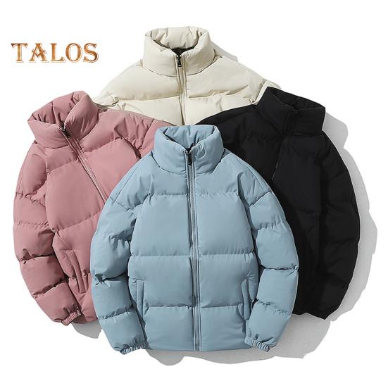 Зимнее женское пальто с воротником-стойкой, застежкой-молнией, длинными рукавами, большого размера, ветрозащитное, сохраняющее тепло, утепленное, пуховое пальто для мужчин, приталенная куртка для отдыха на природе