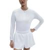 Court Advantage Dri-FIT Однотонная Удобная Теннисная Футболка с Длинным Рукавом Женские топы Белый FZ6738100