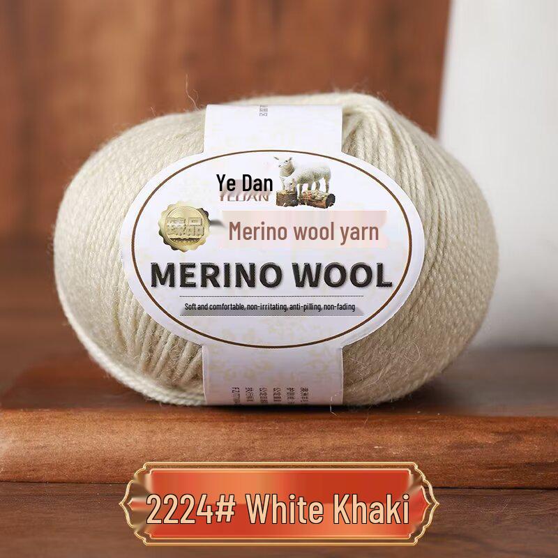 Пряжа из мериносовой шерсти средней толщины ручной вязки для свитеров, шарфов, шапок - 213 Овечья шерсть - 3 нити