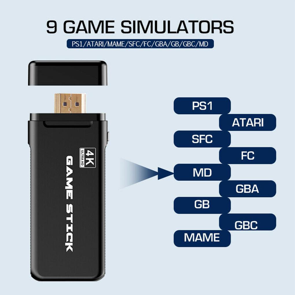 64G 10000 Игр Портативная 4K ТВ Видео игровая консоль С 2.4G Беспроводным контроллером Поддержка CPS PS1 Ретро игровая консоль