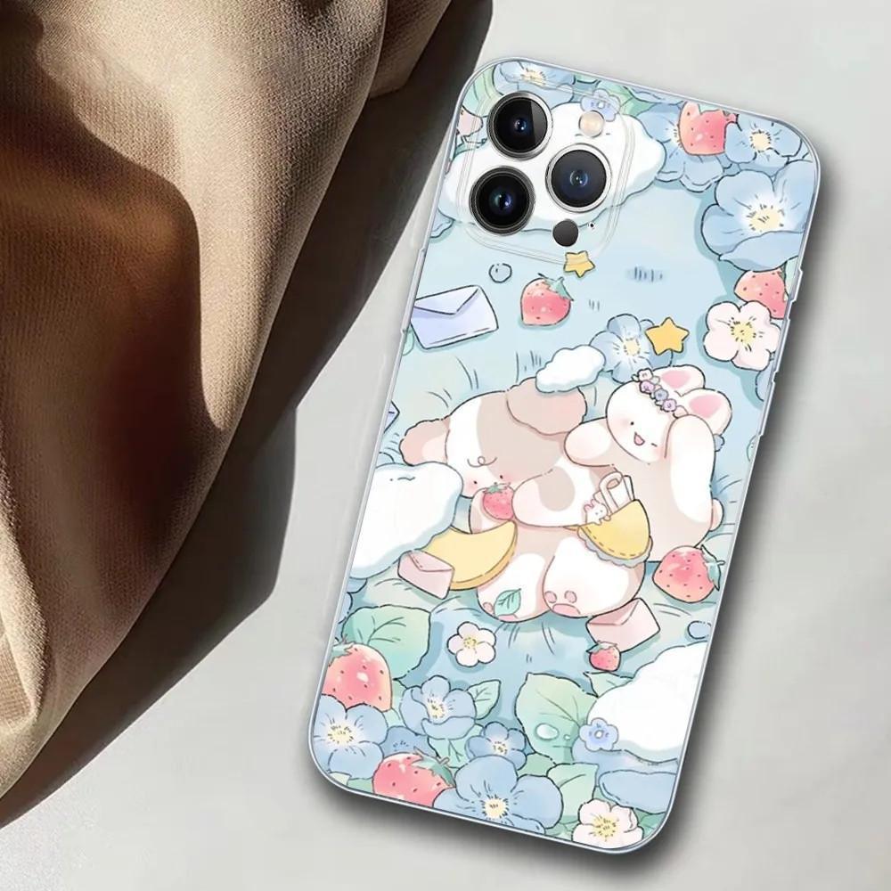 Чехол для мобильного телефона iPhone15 Pro, милые кролики и их друзья, чехол для мобильного телефона, присланные фотографии.