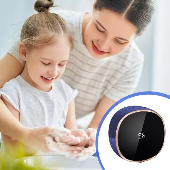 Touchless Automatic Soap Dispenser with Temperature Display Rechargeable Wall-Mounted Electric Soap Dispenser